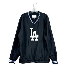 Los Angeles Dodgers XL Black Genuine Merchandise MLB Windbreaker Pullover Jacket